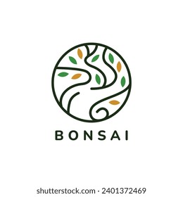Abstract Tree of life logos. Eco nature symbols. Tree branch with leaves signs. Natural plant design elements emblems. Vector illustration.