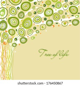 Abstract tree of life. Vector illustration in soft colors