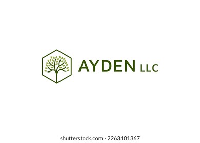 Diseño del logotipo del árbol abstracto para la empresa de negocios
