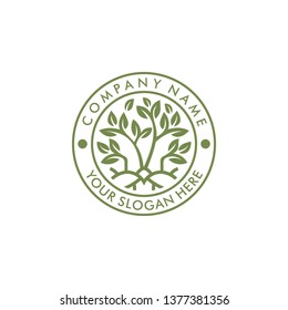 Abstract Tree Logo design inspiration. logo design template.