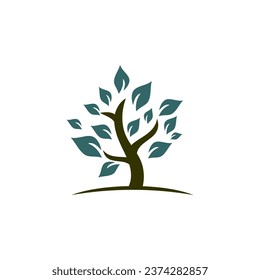 Abstract tree logo design - Tree of life logo design inspiration isolated on white background.