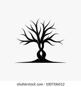 Abstract tree logo design, root logo design inspiration