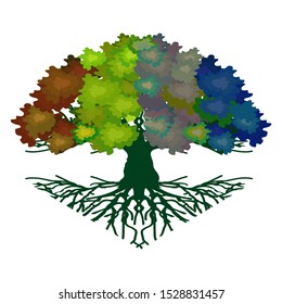 
Abstract tree logo design, root vector icon