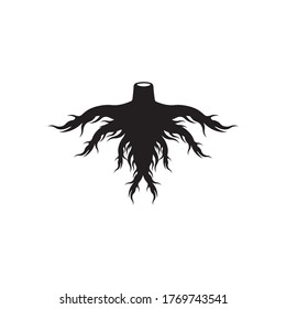 Abstract tree logo design, root logo design vector illustration
