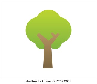 Abstract tree logo design and symbol art
