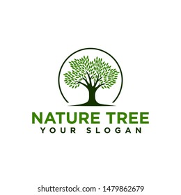 Abstract tree logo design template