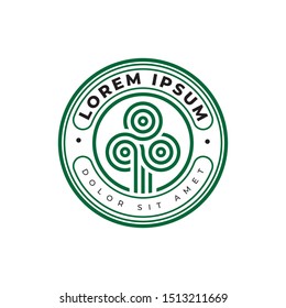 abstract tree logo design template