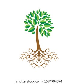 Abstract Tree Logo Design Template