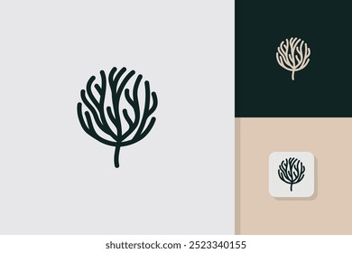 abstract tree logo design vector template