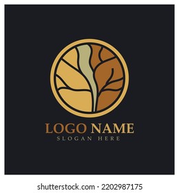 Abstract tree logo for forest and park nature.with a combination of .vector line elements for business designs, agriculture, ecological concepts, greenery and natural beauty.