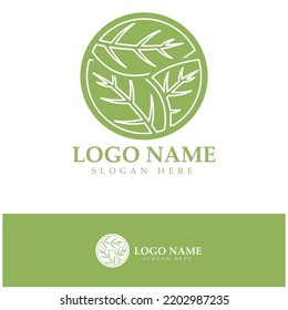 Abstract tree logo for forest and park nature.with a combination of .vector line elements for business designs, agriculture, ecological concepts, greenery and natural beauty.