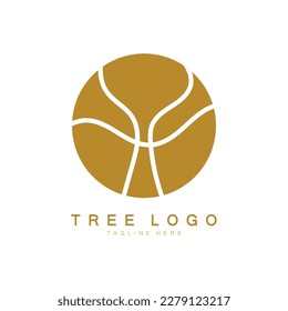 Abstract tree logo for forest and park nature.with a combination of .vector line elements for business designs, agriculture, ecological concepts, greenery and natural beauty.