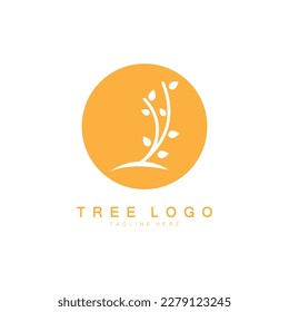 Abstract tree logo for forest and park nature.with a combination of .vector line elements for business designs, agriculture, ecological concepts, greenery and natural beauty.