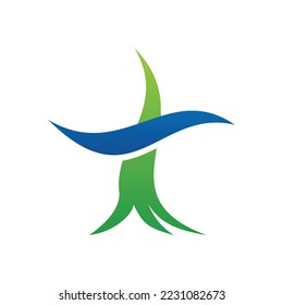 Abstract tree logo icon template