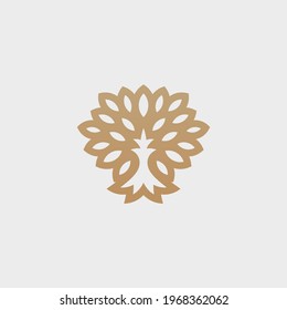 Abstract tree logo icon. Universal creative floral symbol. Vector tree icon sign.