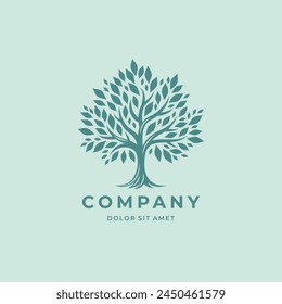 Abstract tree logo icon. Universal creative tree logotype. Vector tree of life symbol.