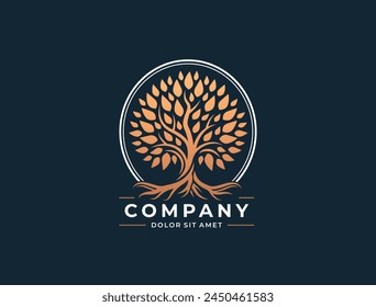 Abstract tree logo icon. Universal creative tree logotype. Vector tree of life symbol.
