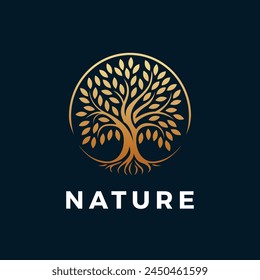 Abstract tree logo icon. Universal creative tree logotype. Vector tree of life symbol.