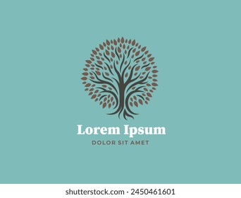 Abstract tree logo icon. Universal creative tree logotype. Vector tree of life symbol.