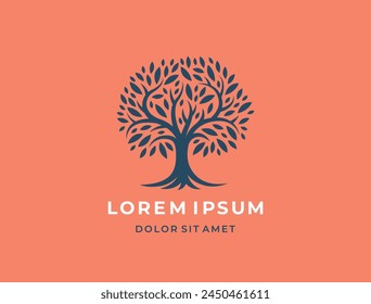 Abstract tree logo icon. Universal creative tree logotype. Vector tree of life symbol.