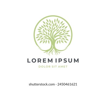 Abstract tree logo icon. Universal creative tree logotype. Vector tree of life symbol.