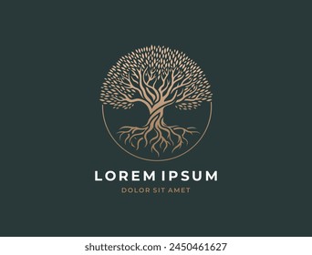 Abstract tree logo icon. Universal creative tree logotype. Vector tree of life symbol.