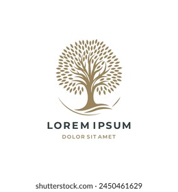 Icono de logotipo de árbol Abstractas. Logotipo universal del árbol creativo. Vector árbol de la vida.