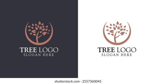 Abstract tree logo icon. Universal creative tree logotype. Vector tree of life symbol.