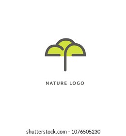 Abstract tree logo icon vector design. Landscape design, garden, Plant, nature and ecology vector logo. Vector illustration, Graphic Design Editable Design. Tree, fir-tree, wood oakweb icon