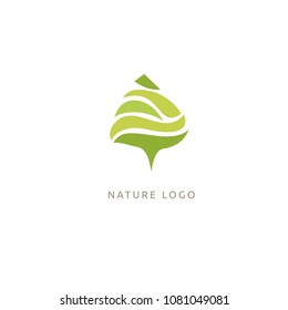 Abstract tree logo icon vector design. Landscape design, garden, Plant, nature and ecology vector logo. Vector illustration, Graphic Design Editable Design. Tree, fir-tree, wood oakweb icon.