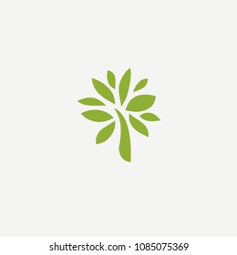 Abstract tree logo icon vector design. Landscape design, garden, Plant, nature and ecology vector logo. Vector illustration, Graphic Design Editable Design. Tree, fir-tree, wood oakweb icon.