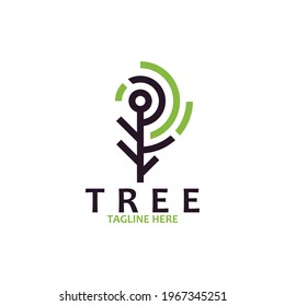 abstract tree logo icon vector isolated