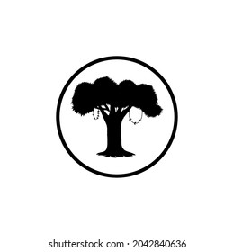 Abstract tree logo icon vector design. Landscape, garden, plant, nature and ecology logo vector design. Ecology Happy life Logotype concept icon. Vector illustration, Graphic Design editable Des