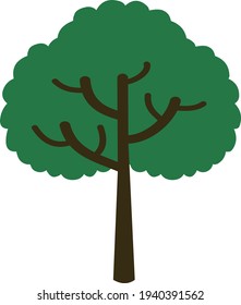 Abstract Tree logo illustration. Isolated vector in white background