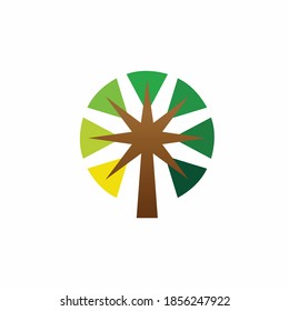 abstract tree logo, modern tree icon