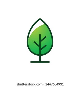 Abstract tree logo template vector lawn icon design