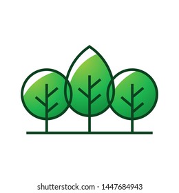 Abstract tree logo template vector lawn icon design