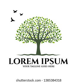 Abstract Tree Logo Vector Design