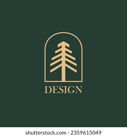 Abstract tree logo vector design, for holiday rentals, travel services, tropical spa, coffee shop, studio, and beauty studios 02