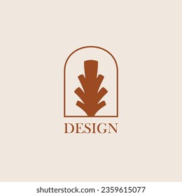 Abstract tree logo vector design, for holiday rentals, travel services, tropical spa, coffee shop, studio, and beauty studios 04
