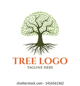 Abstract Tree Logo Vector Illustration Design