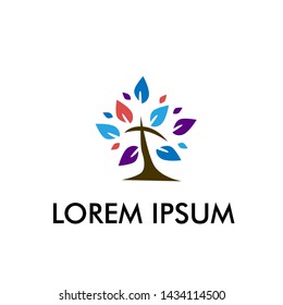 Abstract Tree Logo Vector, symbol of nature and environment for ecological forest and park company