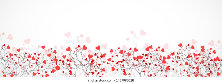 Abstract tree made with hearts.