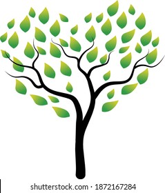 Abstract Tree and modern illustration. Isolated vector