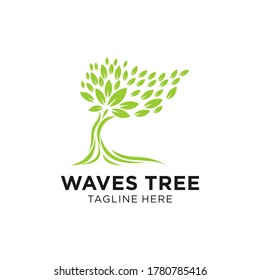 Abstract tree nature logo template