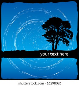 Abstract Tree at Night Design