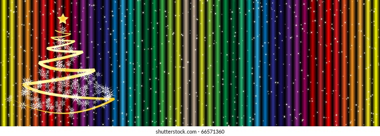 Abstract tree on the colorful background