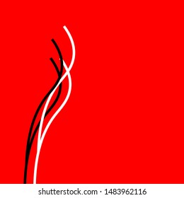 Abstract tree on red background