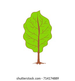 Abstract Tree on White Background. Vector illustration