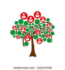 Abstract tree with people or businessman icons. Suitable for business template or wallpaper.